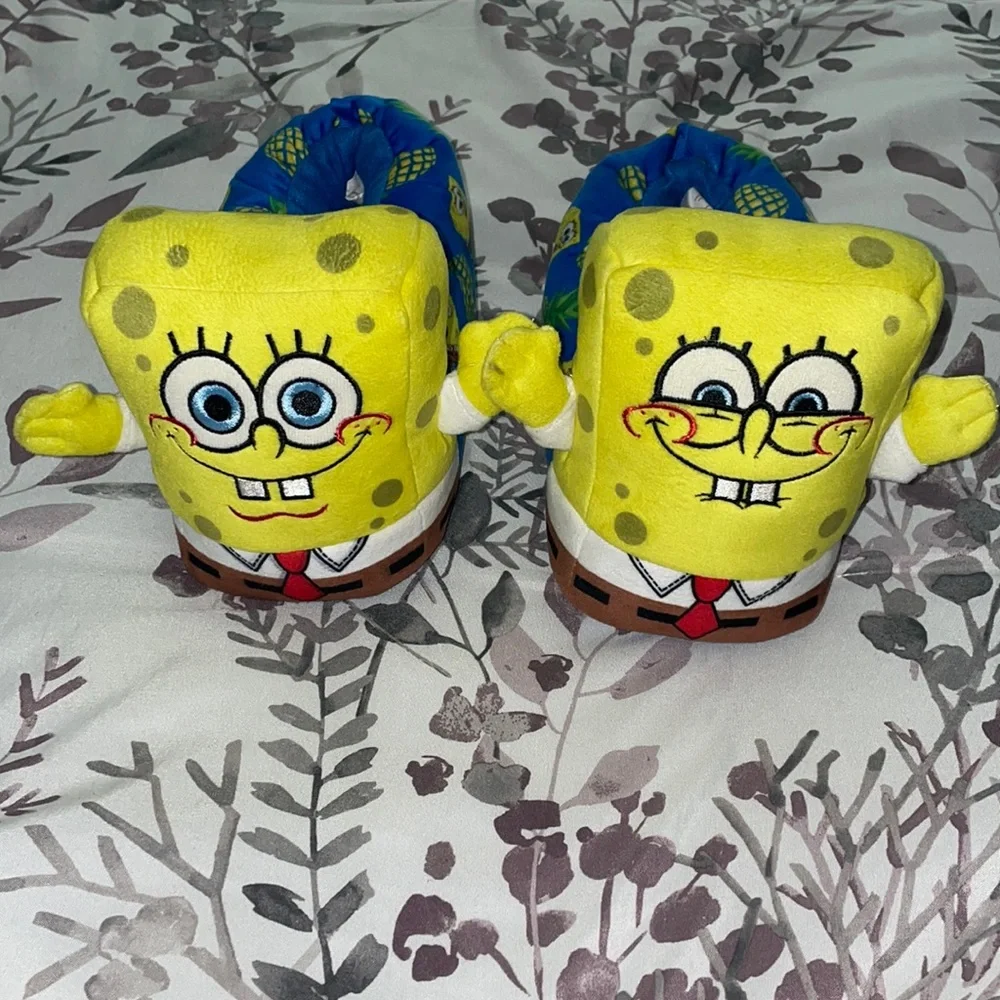 Nickelodeon SpongeBob SquarePants Yellow Blue Kids Slippers